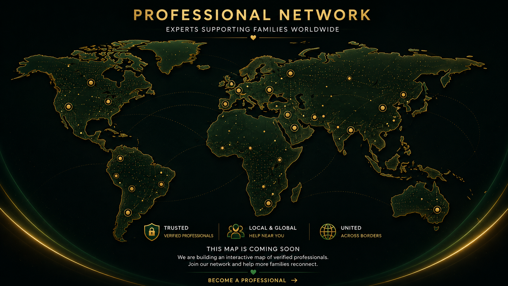 Professional network map placeholder